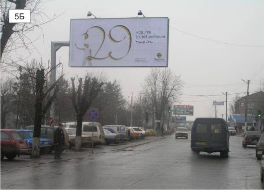 Щит 6x3,  ул. Соборная   возле павильена Праватбанка напротив здания МВД