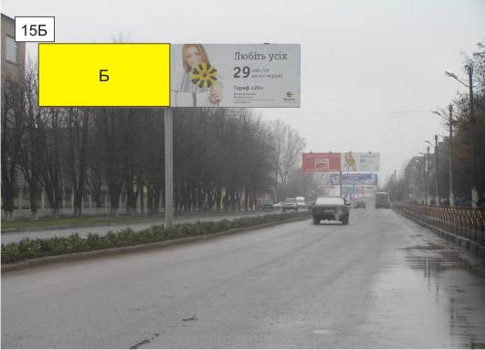 Щит 6x3,  пр-кт Победы на разделительной полосе напротив котельной