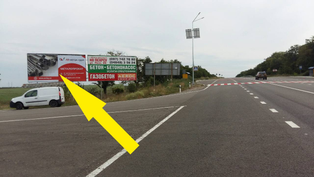 Щит 6x3,  Автодорога Одесса-Рени(транспортное сообщение(Одесса,Рени,Измаил, Старокозачье,Арциз),  Старокозацкий перекресток, АЗС